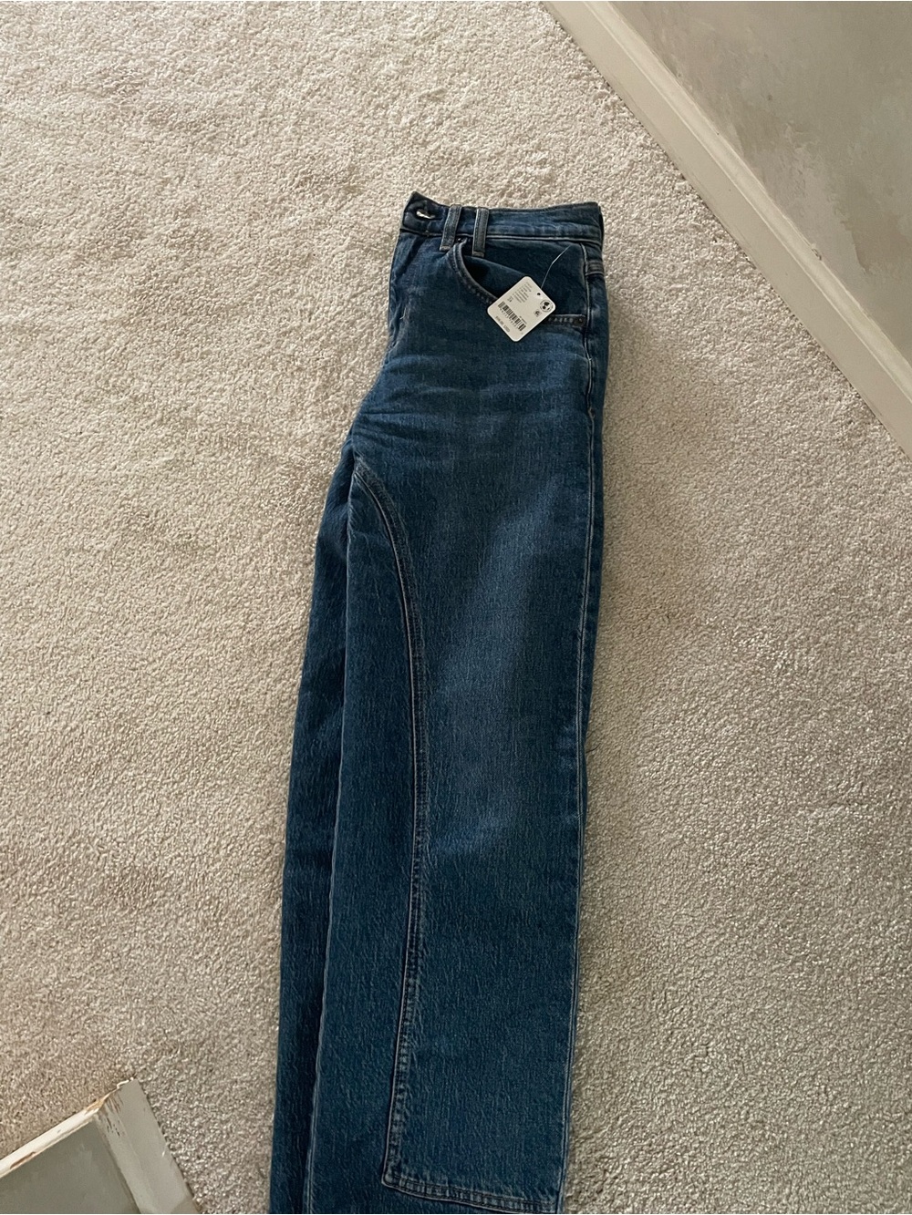 We The Free Dark Blue Straight Leg Jeans